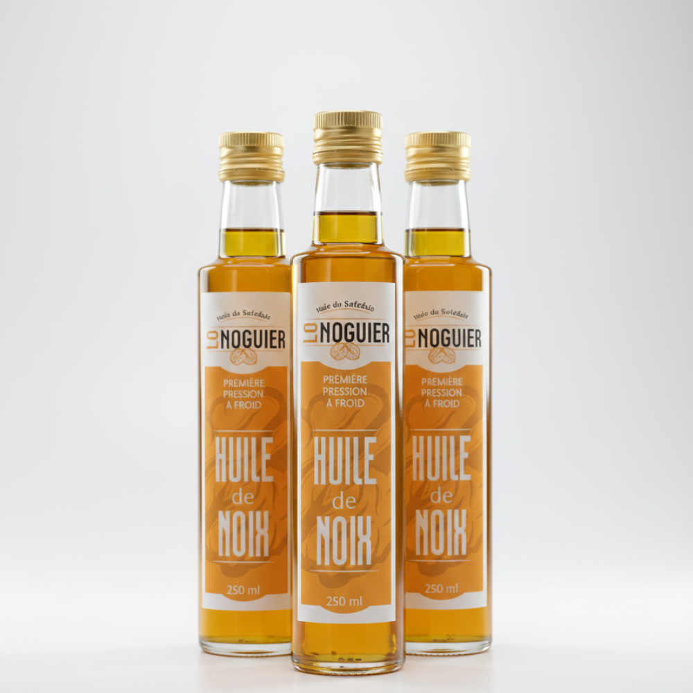 🌰 Pack de 3 bouteilles - Huile de noix 25 cl